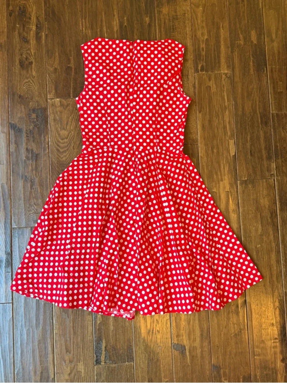 Heroecol Red White Polka Dot Vintage Swing Dress Rockabilly Retro 1950s Style - Picture 3 of 4